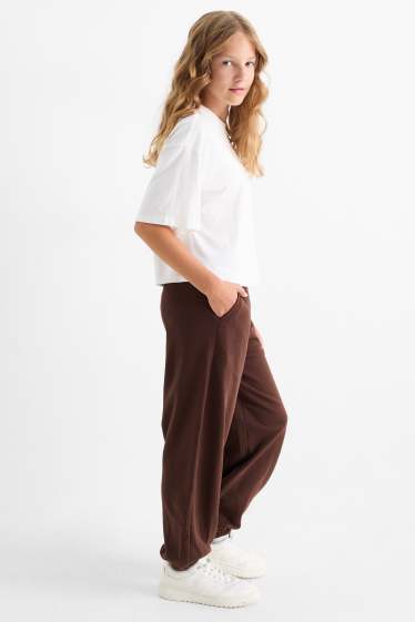 Copii - Fete - Pantaloni de trening - maro închis