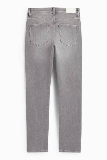 Femei - Slim jeans - talie medie - jog denim - denim-gri deschis