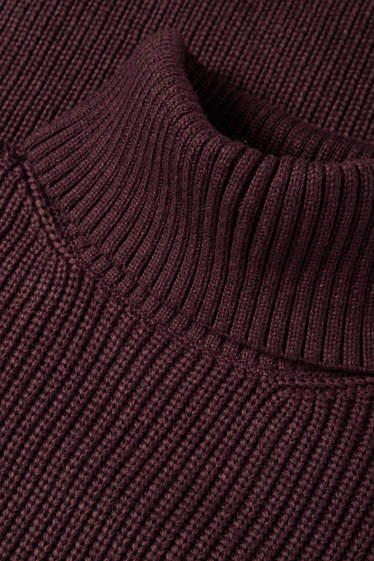 Femei - Rochie din tricot - straight fit - reiată - mov