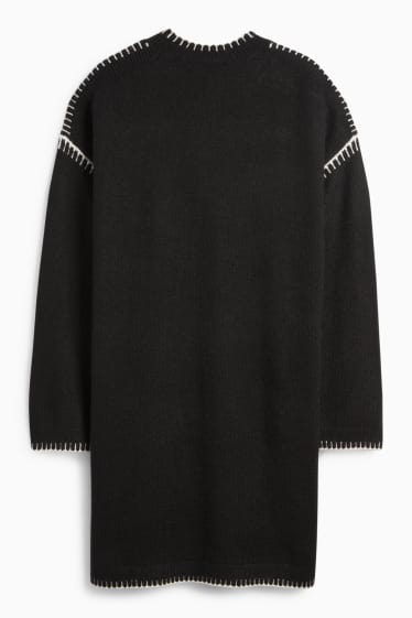 Femei - Rochie din tricot - straight fit - negru