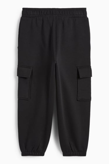 Copii - Băieți - Pantaloni de trening cargo - negru