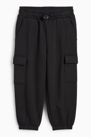 Copii - Băieți - Pantaloni de trening cargo - negru