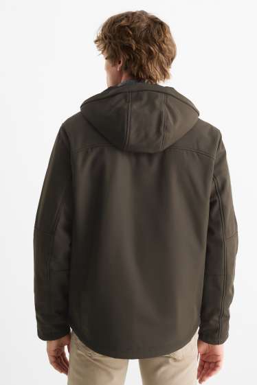 Bărbați - Geacă softshell - căptușită - rezistentă la apă - 4 Way Stretch - verde închis