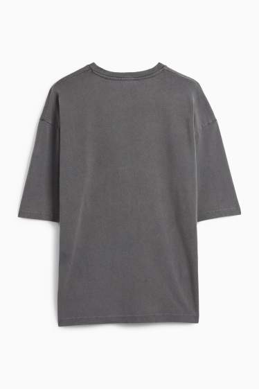 Women - T-shirt - oversized - gray