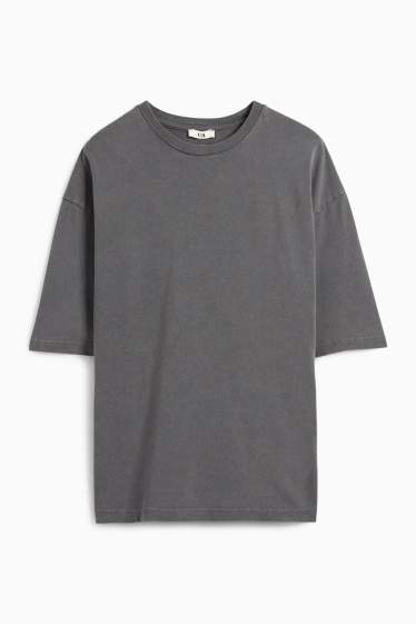 Women - T-shirt - oversized - gray