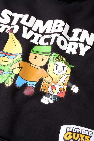 Bambini - Stumble Guys - felpa con cappuccio - nero