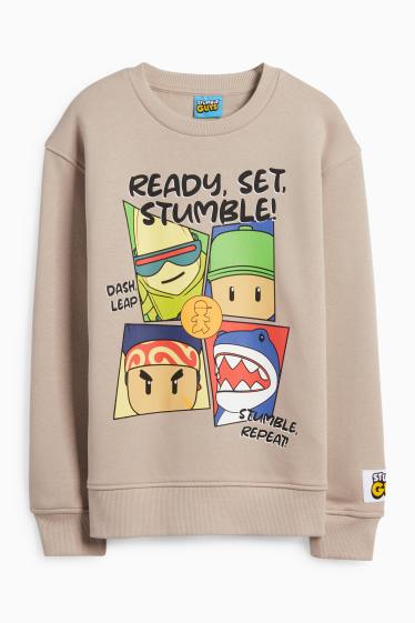 Children Boys - Stumble Guys - sweatshirt - taupe