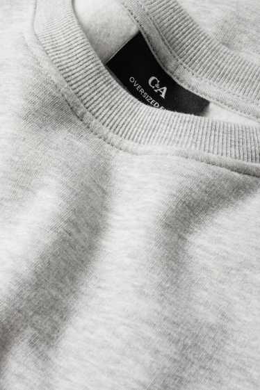 Herren - Oversized-Sweatshirt - hellgrau-melange