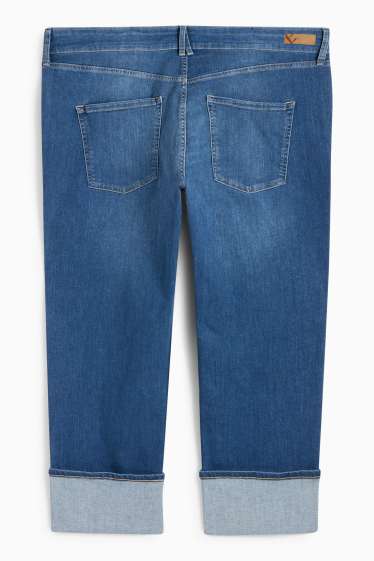 Femei - Straight jeans - talie medie - LYCRA® - denim-albastru