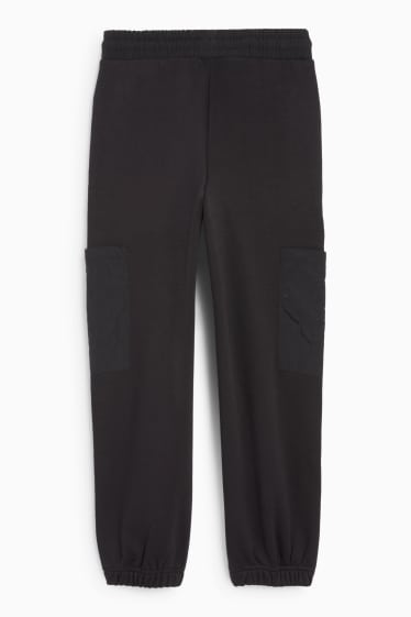 Copii - Băieți - Pantaloni de trening cargo - negru