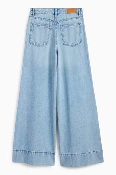 Femei - Wide leg jeans - talie înaltă - denim-albastru deschis