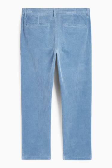 Bărbați - Chino din catifea reiată - regular fit - albastru deschis