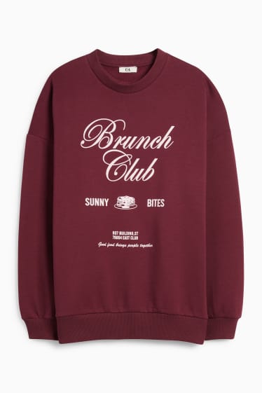Femmes - Sweat - rouge foncé