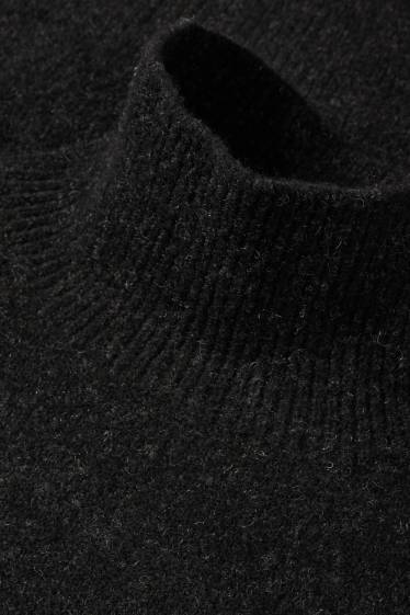 Femei - Rochie din tricot - straight fit - gri închis