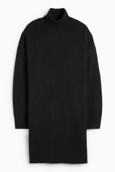 Femei - Rochie din tricot - straight fit - gri închis