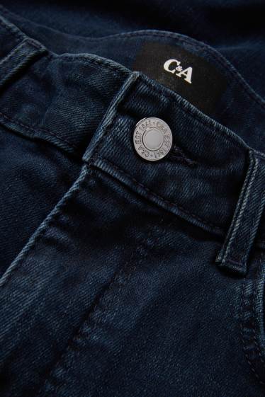 Femei - Straight jeans - talie medie - LYCRA® - denim-albastru închis