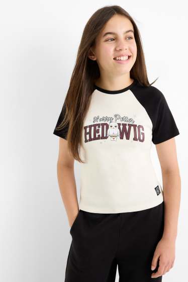 Copii - Fete - Harry Potter - set - tricou cu mânecă scurtă și pantaloni de trening - 2 piese - negru / nej
