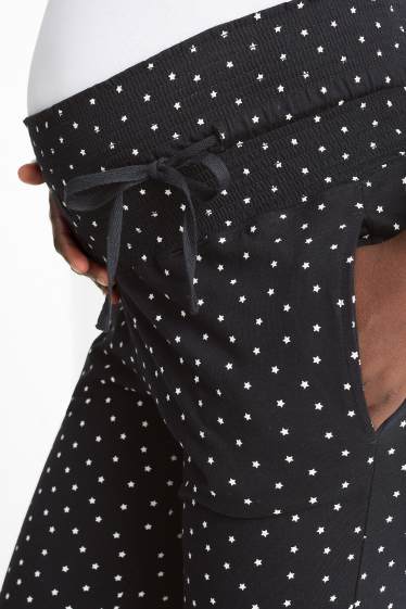 Femei - Pantaloni de pijama gravide - cu model - negru