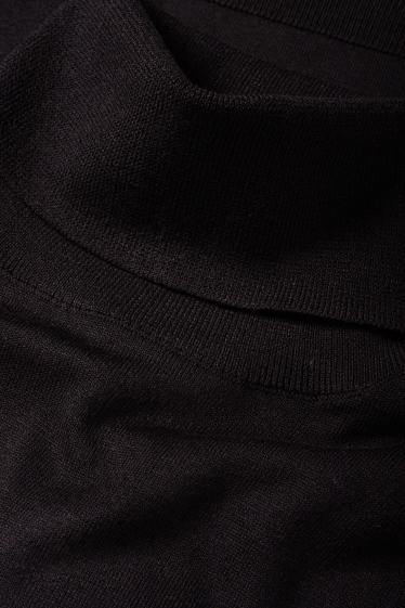Femei - Rochie din tricot - straight fit - negru