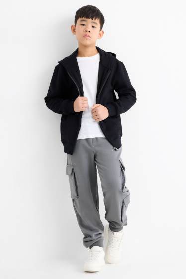 Copii - Băieți - Multipack 2 perechi - pantaloni de trening - gri / negru