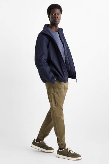 Bărbați - Pantaloni cargo - tapered fit - kaki