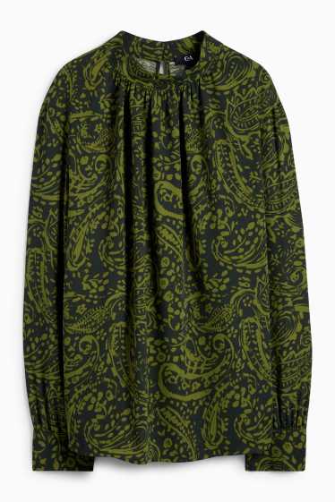 Femei - Bluză - cu model - verde închis