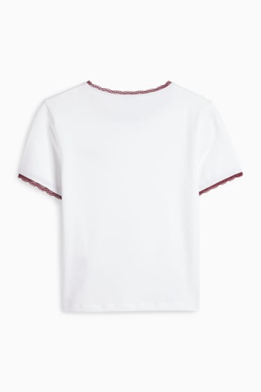 Femei - Tricou - slim fit - alb