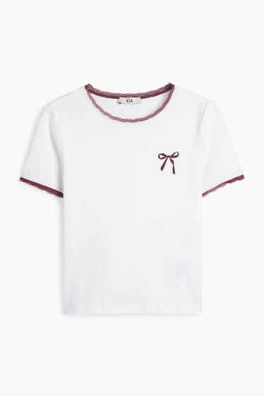 Femei - Tricou - slim fit - alb