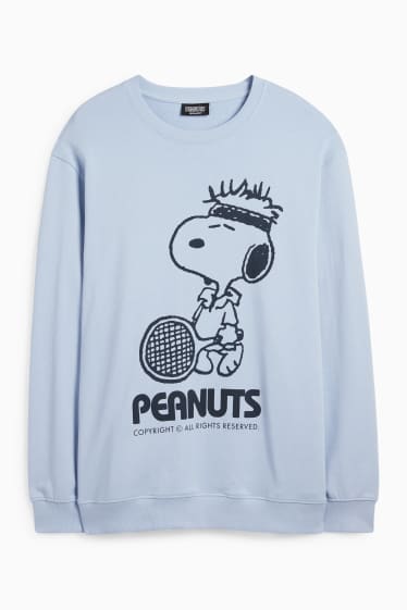 Bărbați - Bluză de molton - Peanuts - albastru deschis