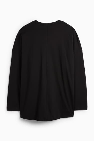 Femei - Tricou cu mânecă lungă - negru
