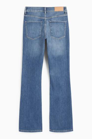 Femei - Bootcut jeans - talie medie - denim-albastru