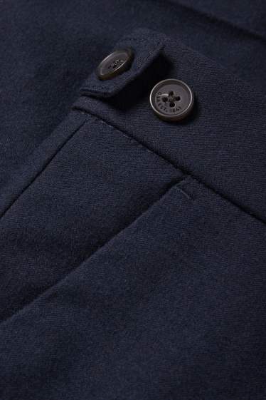 Bărbați - Chino din flanel - tapered fit - albastru închis