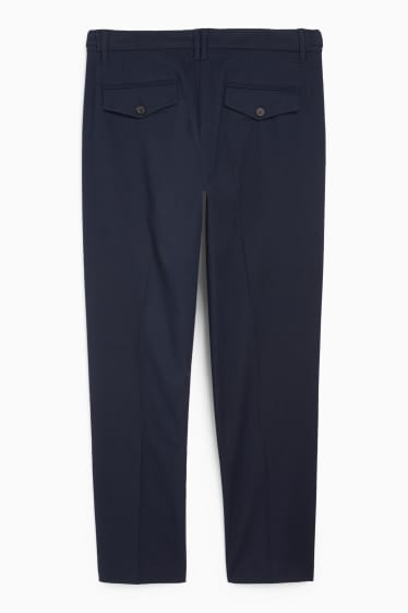 Bărbați - Chino din flanel - tapered fit - albastru închis