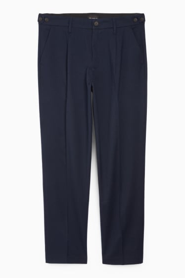Bărbați - Chino din flanel - tapered fit - albastru închis