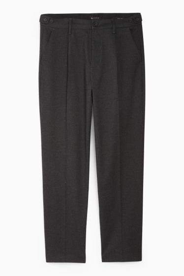 Bărbați - Chino din flanel - tapered fit - gri închis