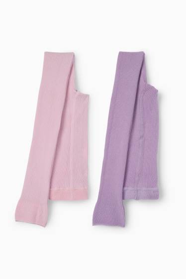 Copii - Fete - Multipack 2 perechi - colanți tricotați - roz
