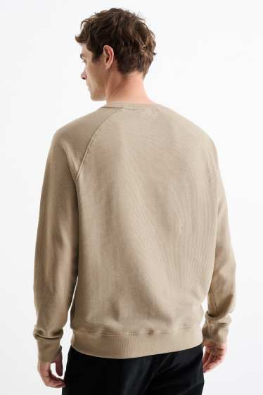 Bărbați - Tricou cu mânecă lungă - structurat - verde deschis