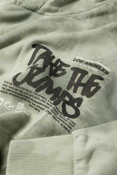 Kinder Jungen - Hoodie - gemustert - hellgrün