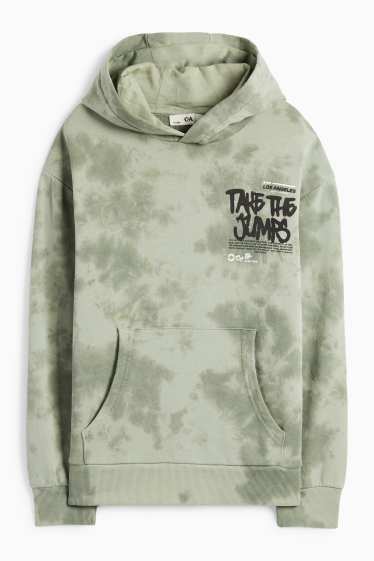 Kinder Jungen - Hoodie - gemustert - hellgrün