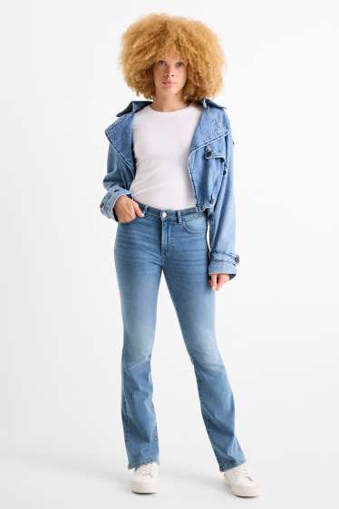 Femei - Bootcut jeans - talie medie - jeans modelatori - LYCRA® - denim-albastru deschis