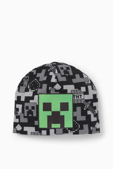 Copii - Băieți - Minecraft - căciulă - negru / gri