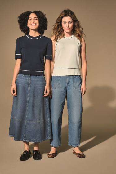 Femei - Fustă de blugi - denim-albastru deschis