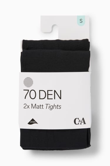 Femei - Multipack 2 perechi - dresuri - LYCRA® - 70 DEN - negru