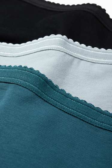 Women - Multipack of 3 - knickers - dark turquoise