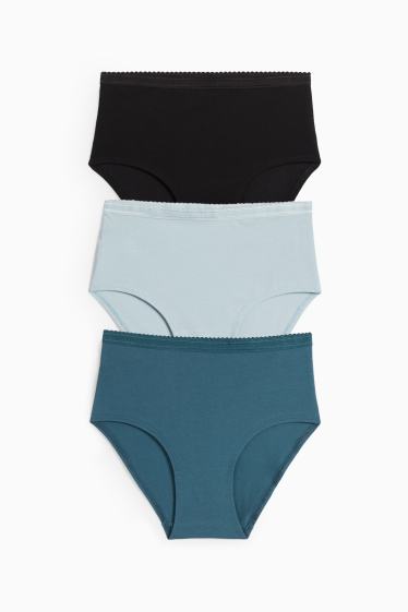 Women - Multipack of 3 - knickers - dark turquoise
