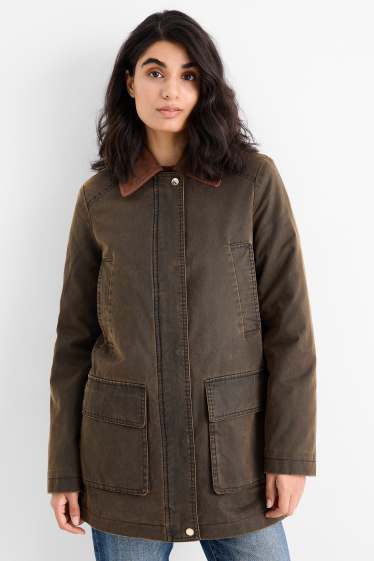 Women - Parka - lined - brown