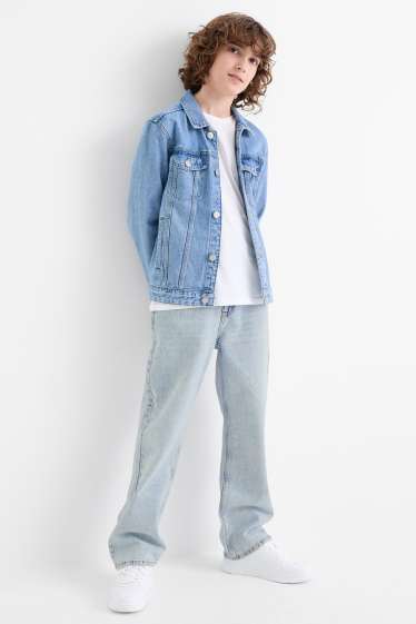 Copii - Băieți - Loose fit jeans - betelie extra-largă - denim-albastru deschis