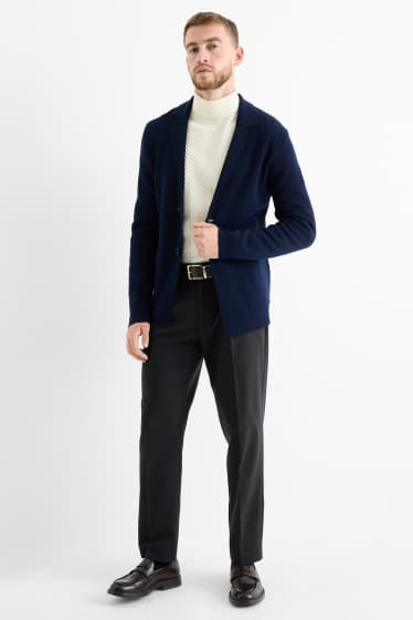 Bărbați - Chino din flanel - tapered fit - gri închis