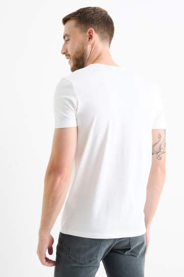 Men - T-shirt - slim fit - Flex - white