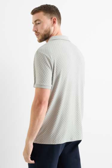 Bărbați - Tricou polo - regular fit - structurat - verde mentă